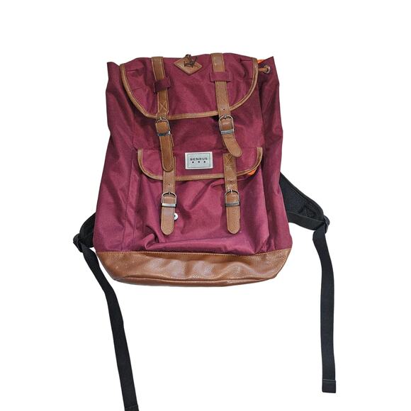 Benrus Handbags - Benrus burgundy school backpack b